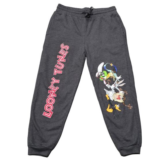 Looney Tunes Characters Graphic Gray Jogger Sweatpants w. Pockets - Picture 6 of 6